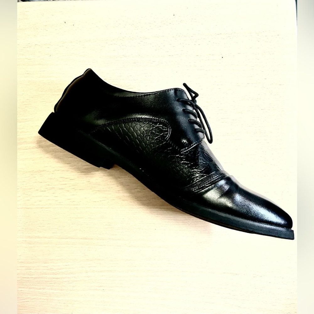 FAUX Leather shoes with crocodile style texture size 43 - Picture 5 of 7